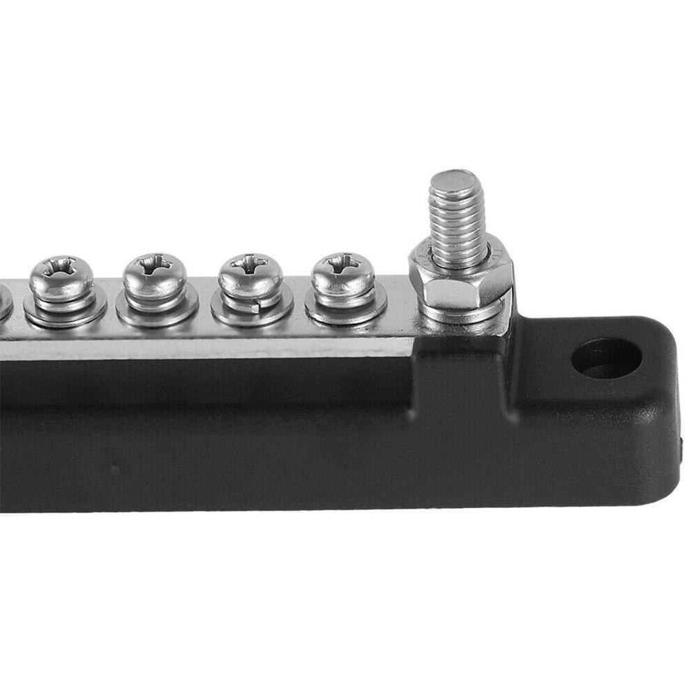 6 Terminal Single-row Bus Bar 150A BusBar Block with Cover Power Distribution Terminal Block for Car Boat Marine Caravan RV