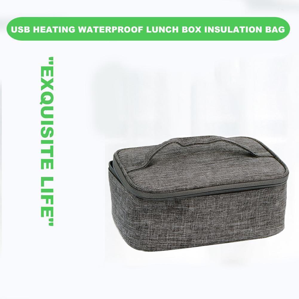 Oxford – boîte à déjeuner chauffante USB, sac isolant pour pique-nique en plein air, sac étanche pour le bureau, rangement électrique, Portable pour aliments Y6H8