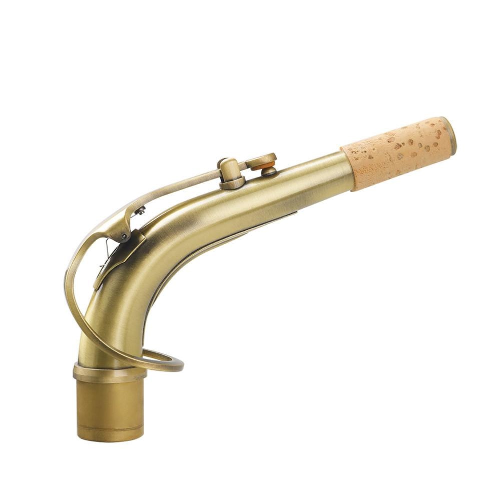 B65 sax böjhalsar för altsaxofon antik mässing tillverkat värmeisolerande material 24.5mm munstycken med läderkudde: Default Title