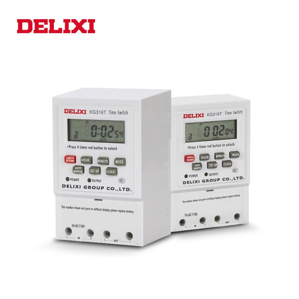 Delixi timerstyrning ac /dc 12v digital lcd ström veckovis 7 dagar mikrodator timer strömbrytare relä med din skenfäste