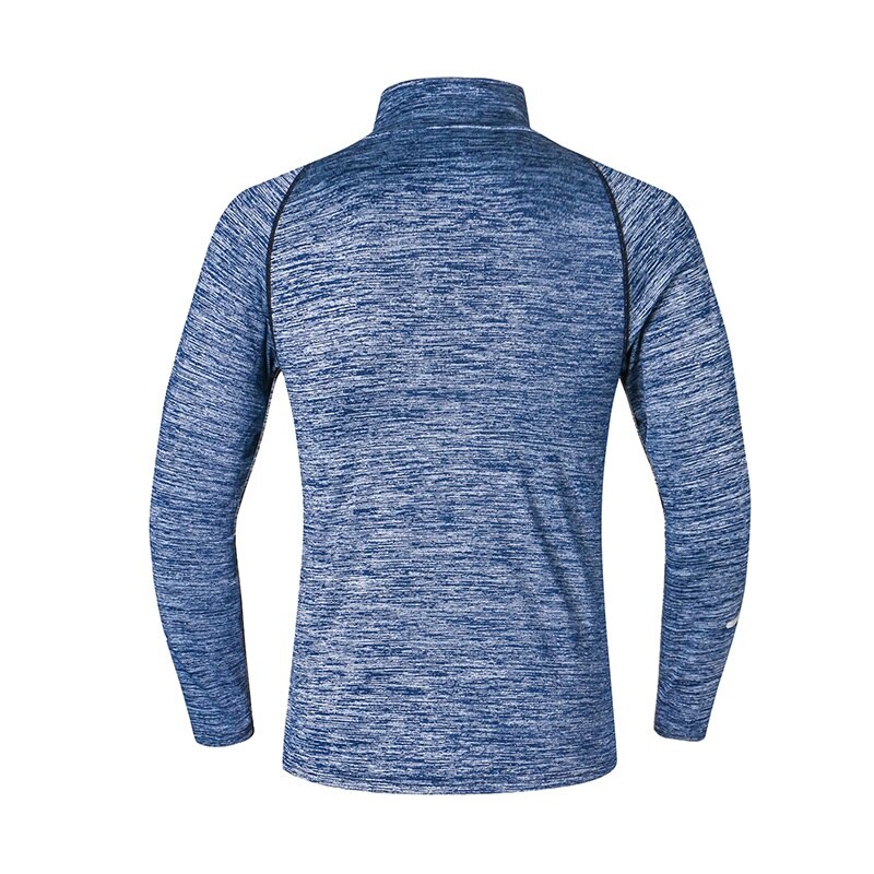 for Men Gym Sweater Shirt Training Tshirt Fitness Sweater Long-sleeve Stretch Tight Collar Running Jogging Sweater Top Quick Dry