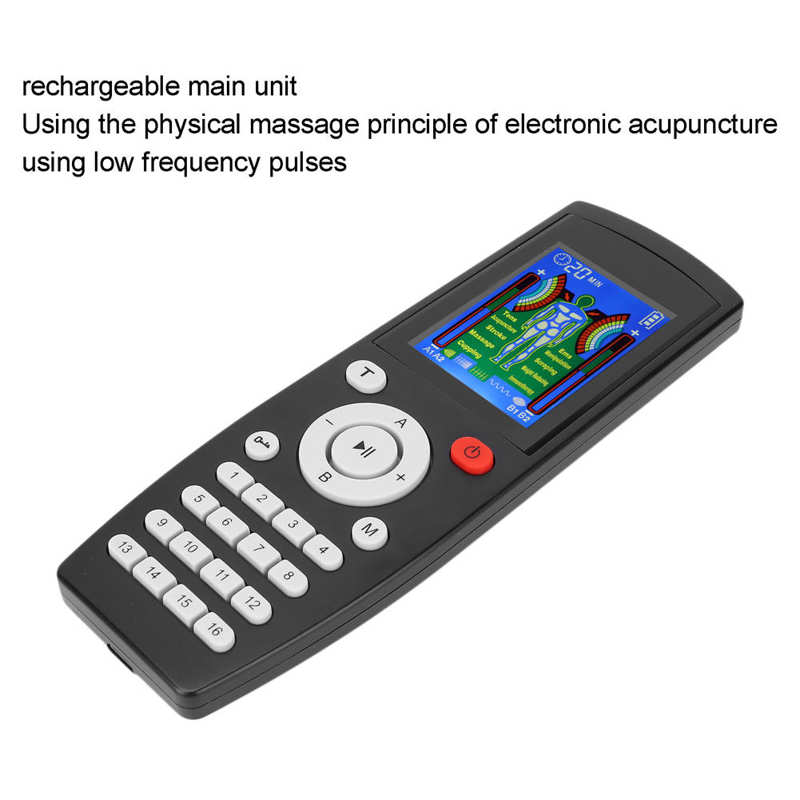 Elektronische Puls Stimulator 16 Modes Dual Output 4 Kanalen Tientallen Stimulator Voor Full Body Massage