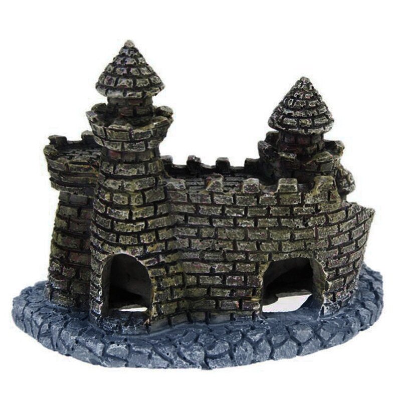 Resin Cartoon Castle Aquariums Decorations Castle Tower Ornaments Fish Tank Aquarium Accessories Decoration