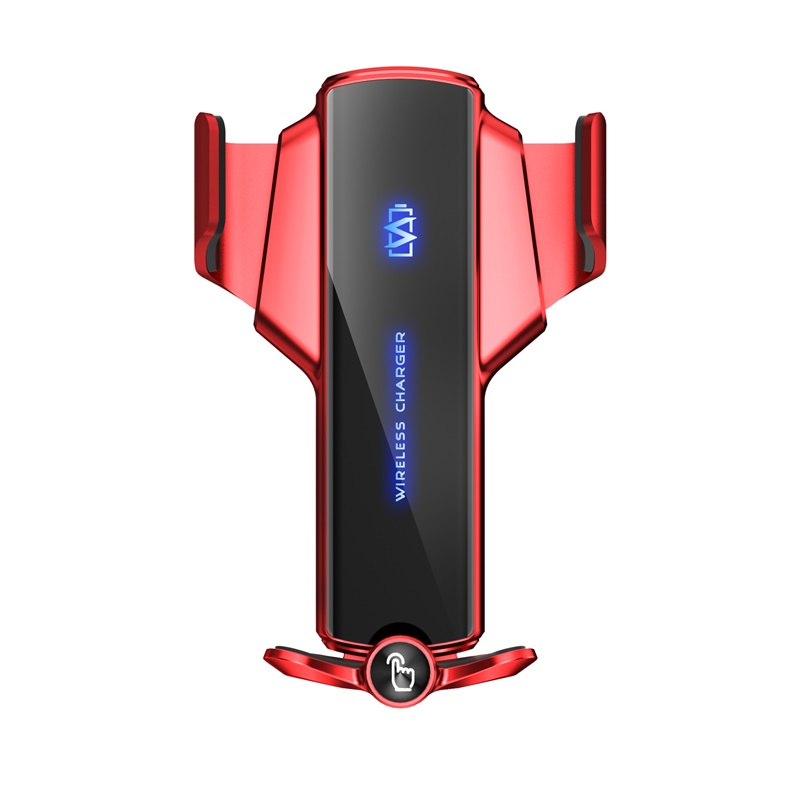 Tongdaytech 15w magnético carregador de carro sem fio para o iphone xs 8 7 6 11 12 pro max carregador rápido no suporte do carro para samsung s21 s20: Red