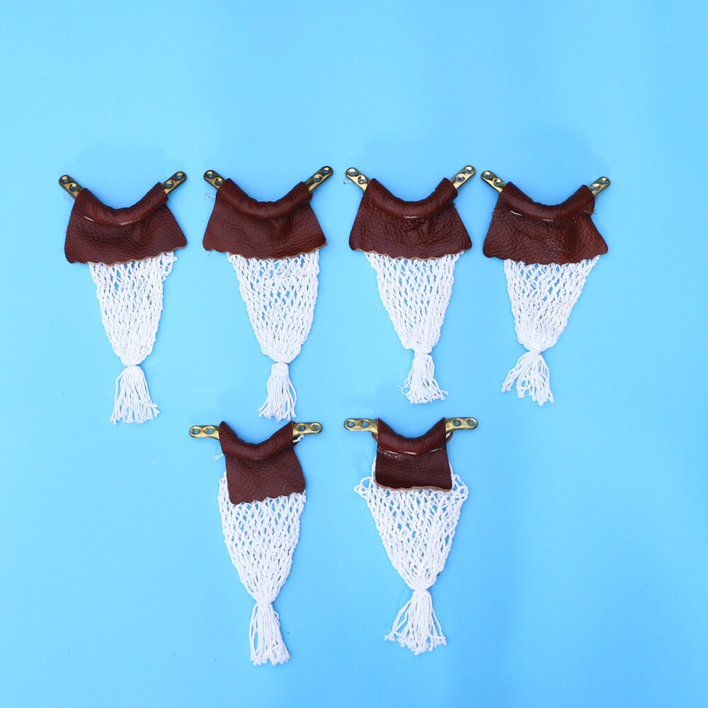 6Pcs Biljart Zakken Leather Pool Snookertafel Vervanging Netten Zakken Kit