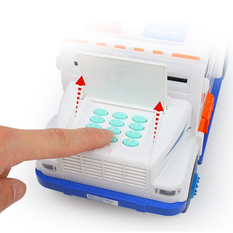 J. Angielski skarbonka ATM hasło sejf pieniądze gotówka skarbonka na monety bankomat sejf automatyczny depozyt świąteczny prezent