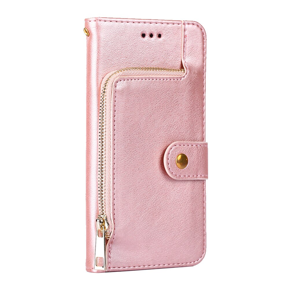 Funda de cuero de PU de negocios multifuncional para LG G9 ThinQ 5G/LG G9/LG G7 ThinQ/LG G6/LG G5 funda: LG G9 / Rose gold