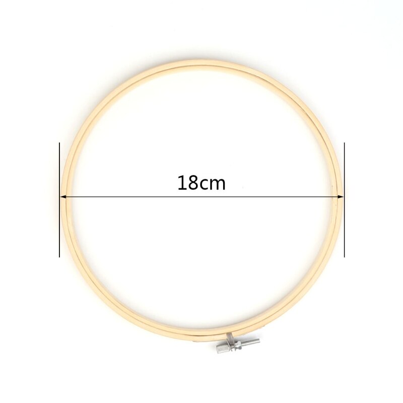Anneau de broderie en bois de bambou 13-34cm, Machine à broder les points de croix, cerceau, couture artisanale, bricolage: 18CM