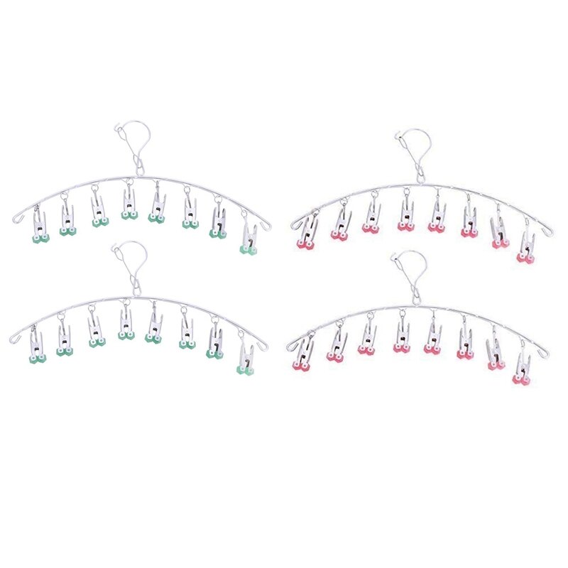 Stainless Steel Drying Hanger, Drip Hanger with 8 Clips For, Quickly Removes Clothes From Hanger
