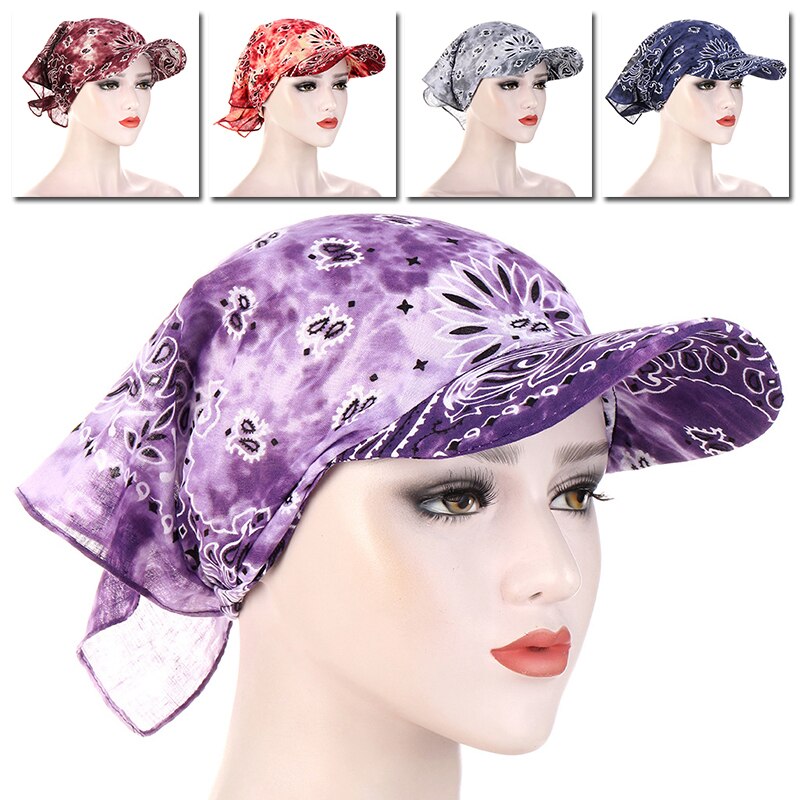 Casquette de Baseball, Bandana Turban carré, style Boho, motif Floral, coton, ajustable, pour femmes et hommes, visière solaire, chapeau Hip Hop