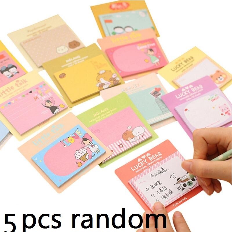5Pcs Leuke Sticker N Keer Label Stickers Bookmark Opmerking Papier Zegen Stickers Zegen Handtekening Gast Boeken Voor Kinderen: B  random
