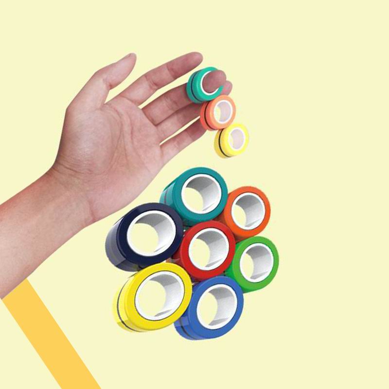 Geliebtes Shop Spielzeug Chidlren Erwachsene Stress Relief Angst Muskeln Übung Finger Ältere Magnetische Ring Konzentration Mehr Spaß