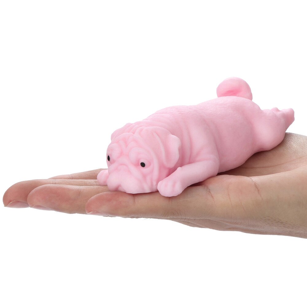 Squishies Mochi Pug Puppy Squeeze Healing Fun Kawaii Stress Reliever Toys Decompression Toys Slow Rising Stress Reliever T: Pink