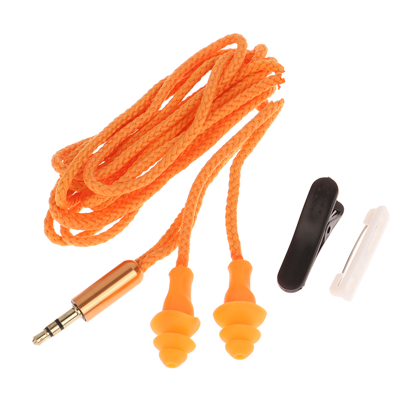 1 szt. Imitacja wkładek słuchawki douszne przewodowe słuchawki douszne wodoodporna pleciony drut wewnętrzna izolacja dźwięku wygodne biuro: WHITE