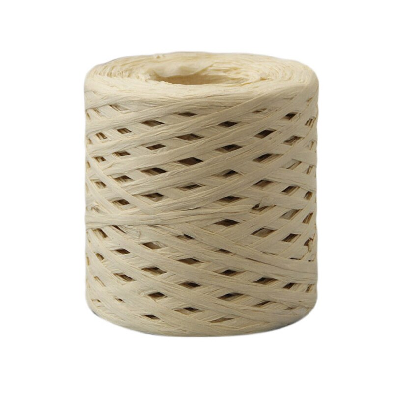 200M raphia papier ficelle corde emballage ruban Bouquet emballage bricolage artisanat pour fête mariage décoration nouveautés: C