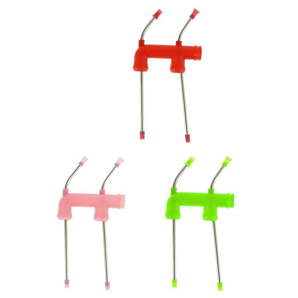 1PC Dual Trinken Schnorchel Doppel Bahre Bong Bahre Schnorchel Dollar Hühner Haus Geburtstage Party Trinken Küche Bar Trinker