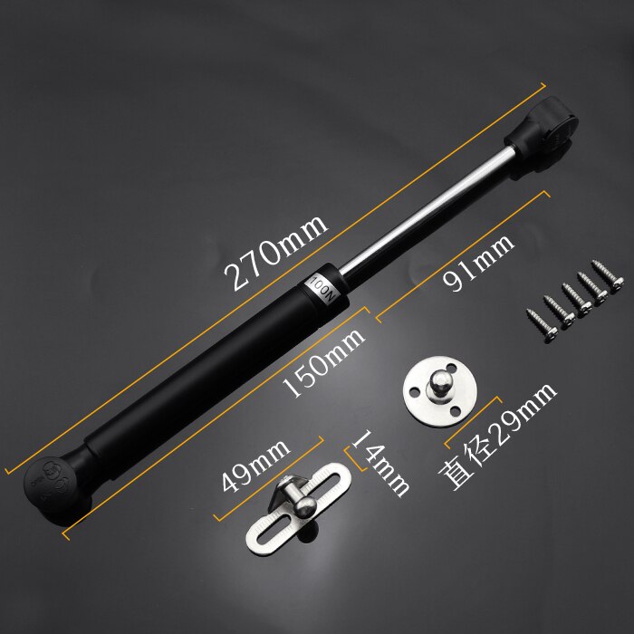 Copper 100N /10kg Force Door Lift Support Home Gas Spring Hinge Cabinet Door Kitchen Cupboard Hinge Furniture Hardware