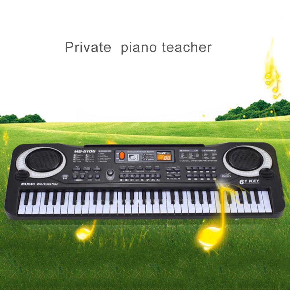 61- toetsen digitaal elektronisch keyboard en microfoon elektrische led-piano elektrische piano kindermuziekinstrument educatief hulpmiddel