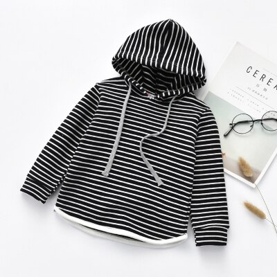 Kinderen hoodies Baby Meisje Hoody Kids Lente Herfst Kleding Tops voor Meisjes Hoodie katoen streep roze zwart