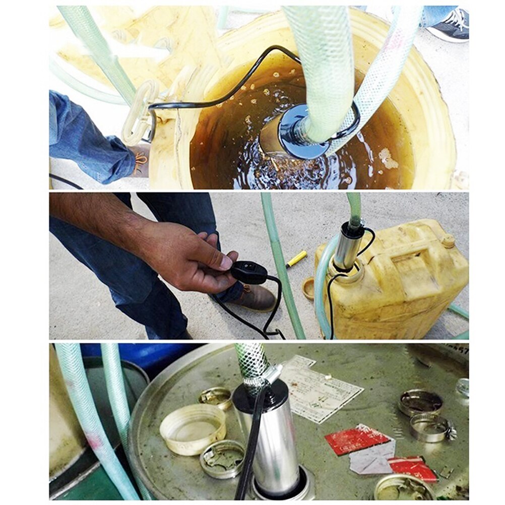 Stainless Steel Shell 12V 24V DC Electric Submersible Pump For Pumping Diesel Oil Water,Fuel Transfer Pump,12L/Min