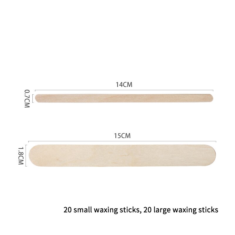 Hair Removal Waxing Kit, Wax Warmer with 600G Hard Wax Beans 40 Wax Applicator Sticks, for Full Body Waxing EU Plug