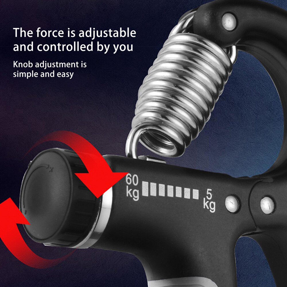 Grip Strength Device Portable Fitness Equipment Trainer Durable 5KG-60KG Countable Finger Rehabilitation Training