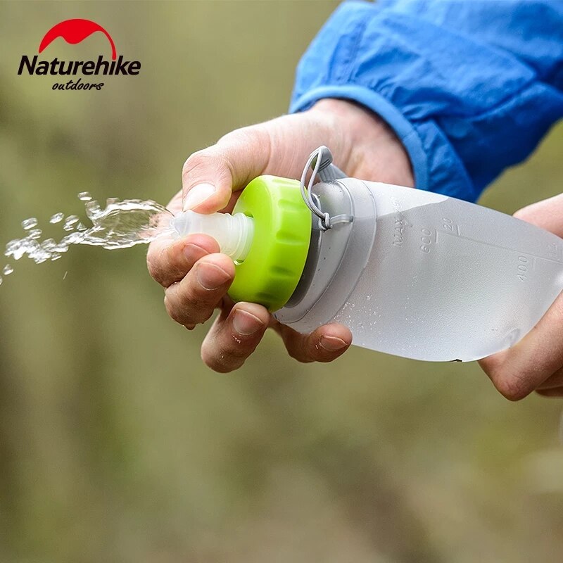 Naturehike Portable Silicone Folding Bottle 500ml 750ml Ultralight Sports Bottle Water Bottles Hiking Mountaineering Soft Cup