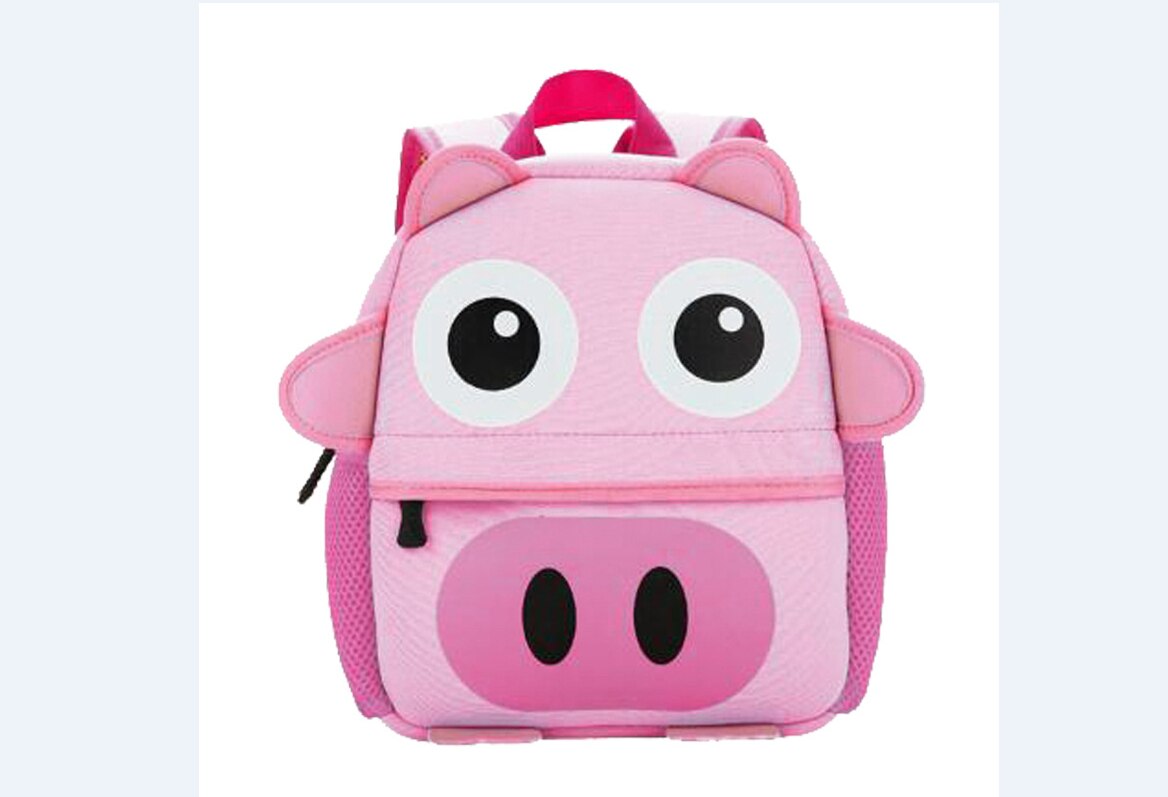 Local de chico niño mochila Kinder mochila bebé de dibujos animados de animales bolsa de bolso de hombro: Pig