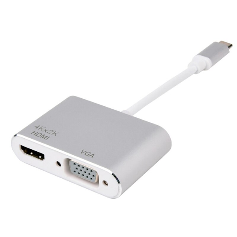 USB3.1 Type-C to HDMI + VGA Docking Station USB C Hub Adapter for iPad Pro Samsung Huawei USB C HDMI