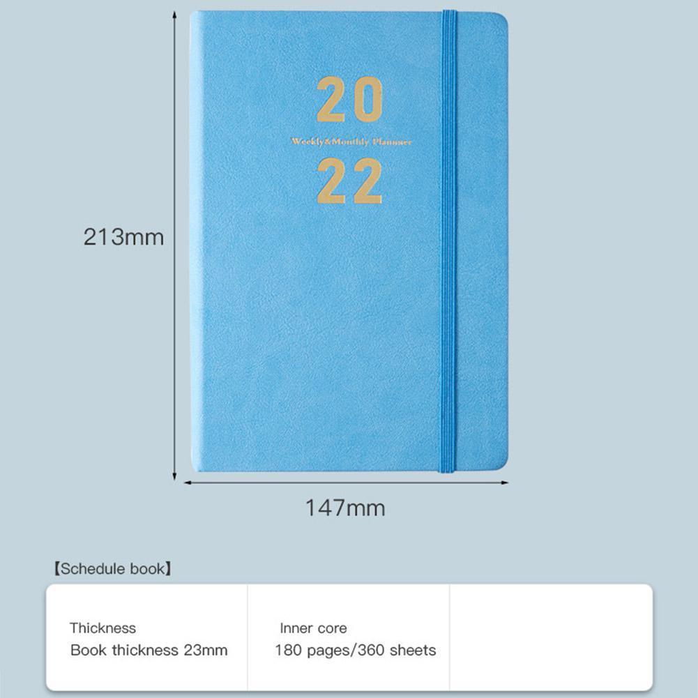 2022 A5 Agenda Planner Notebook Diary Notepad Daily Stationery Reminder Book Schedules Goals Weekly School Suppli Habit Not N0i4