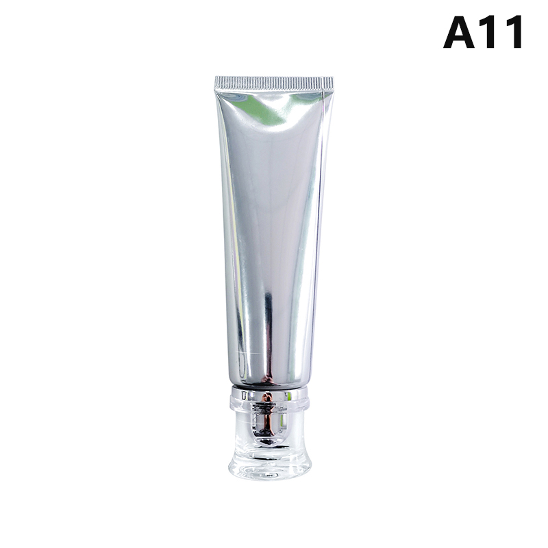 1Pcs Gold Silver Empty Refillable Plastic Soft Tubes Squeezable Bottle Cosmetic Container For Facial Cleaner Lotion Hand Cream: Ivory