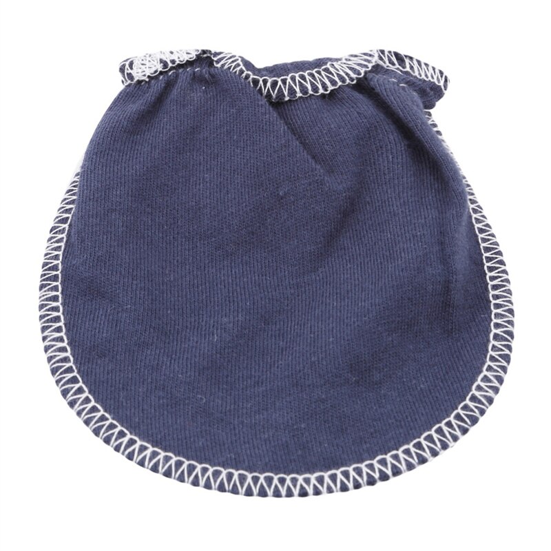 Kids Baby Girl Boy Anti-scratch Gloves Newborn Mittens Protective For Children Baby Gloves: Dark blue