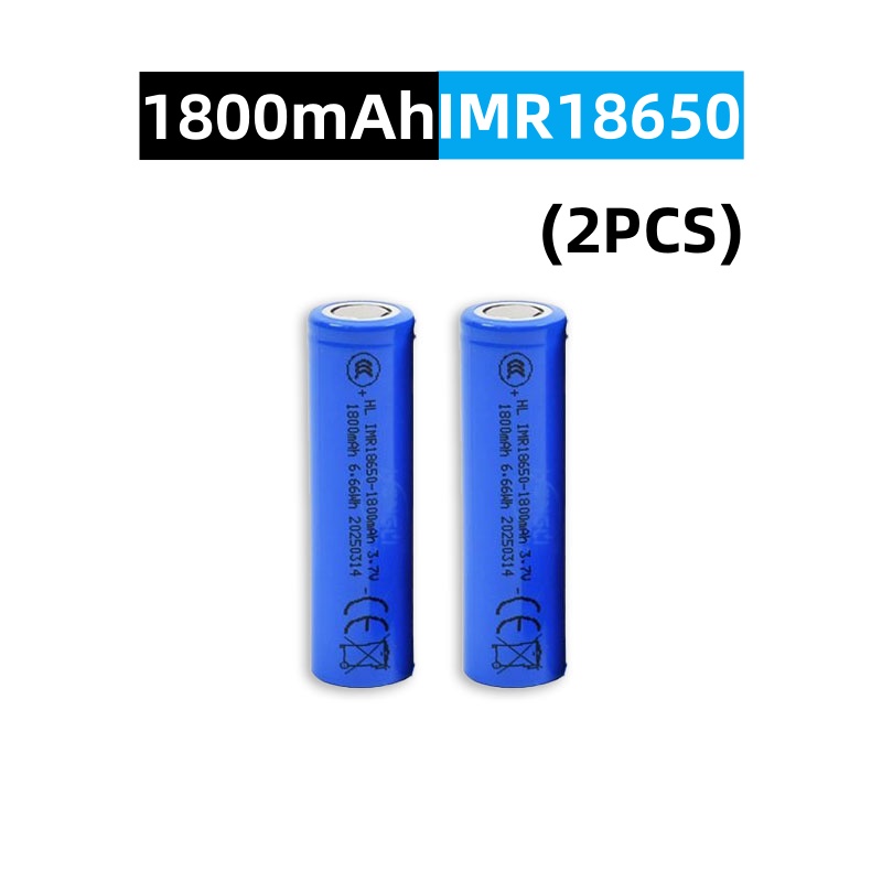 18650 Battery 3.7V 1800mAh Li-ion Rechargeable Battery is suitable for toys, flashlights, tool batteries, etc.: GRAY