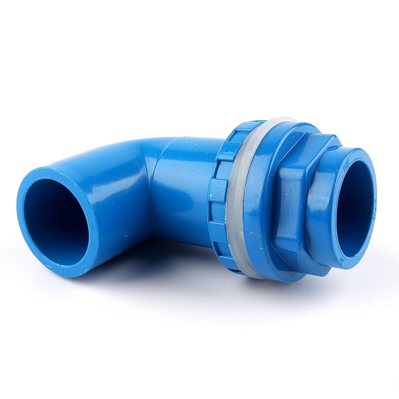 1pc 1/2"~1 1/2" PVC Pipe Fittings Aquarium Fish Tank 90 Degree Elbow Connector Overflow Thread Water Supply Accessories Joint