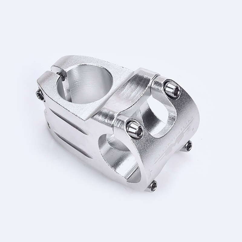 31.8 regulowana kierownica rowerowa pionowa kierownica ze stopu aluminium pionowy krótki podnośnik kierownicy naprawiono koło rowerowe kierownicy: srebro