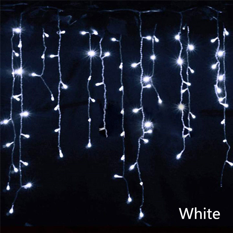 5 M 16.4ft droop 0.4 m 0.5 m 0.6 m LED String Lights Gordijn Ijspegel Garland voor Kerstmis Bruiloft party Outdoor Decoration