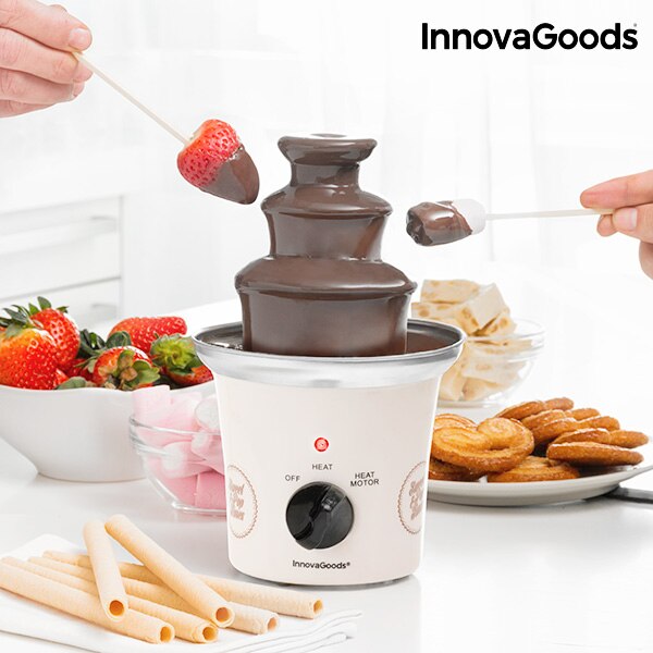 InnovaGoods fontana di cioccolato dolce &amp; pop volte 70W acciaio bianco