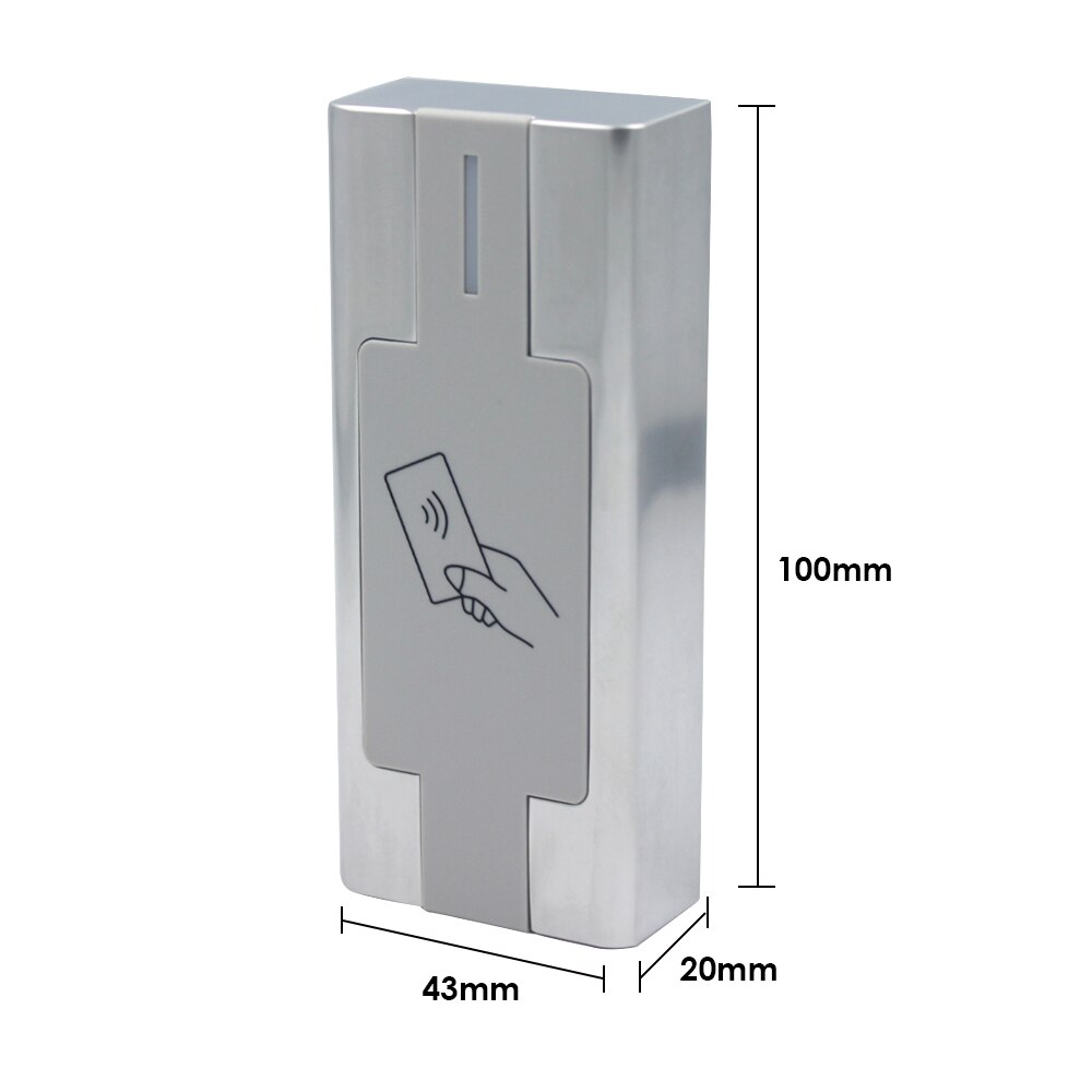 H2R IP67 Waterproof Access Control Card Reader 125KHz 13.56MHz Smart Proximity Reader Weigand 26/34 Output