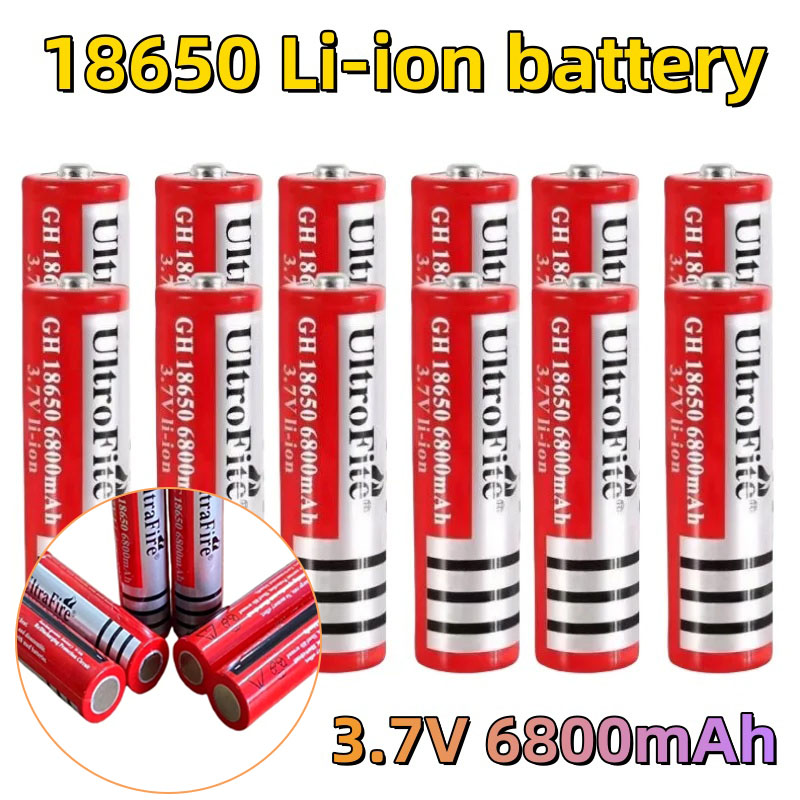 3.7V 6800mAh Rechargeable 18650 Lithium Battery For Led Flashlight Battery Litio Battery