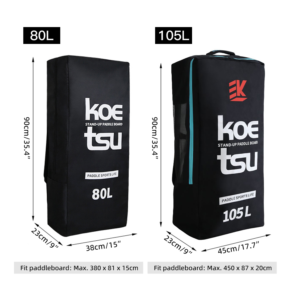 Mochila de viaje para tabla de Paddleboard inflable, bolsa de transporte para SUP, 80L/ 105L