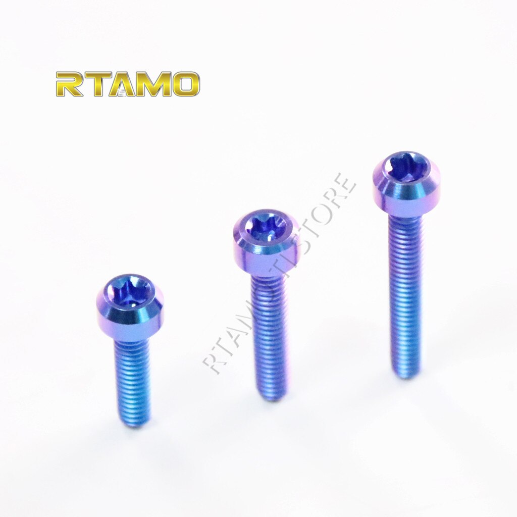Titanium Bolts M4X15/20/25mm Torx Head Cap Stigma Screws for Car,Bicycle and Motorcycle Parts