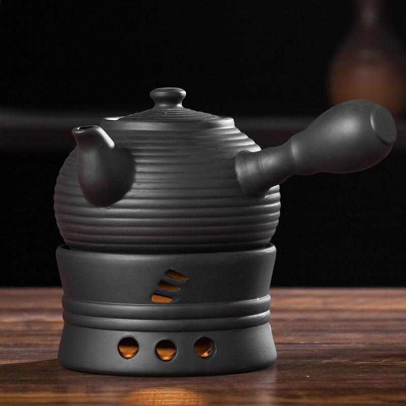 Japanese Style Teapot Candle Holder Base Warmer Ceramic Heat Preservation Tea Stove Pedestal Teapot Insulation Base Teaware