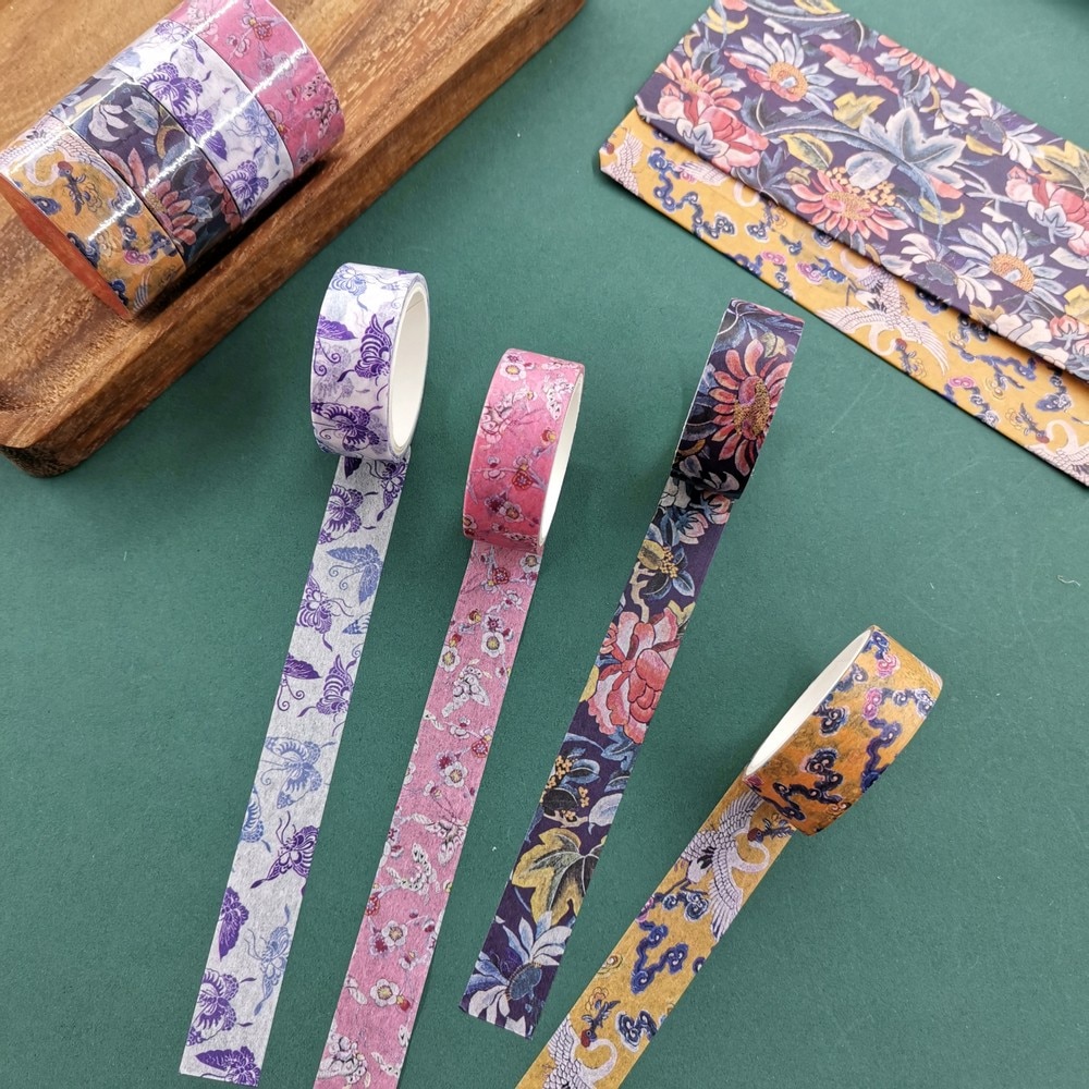 4 Stks/set Washi Tape Traditionele Chinese Bloem Adhesiva Decorativa Briefpapier Deco Masking Tapes