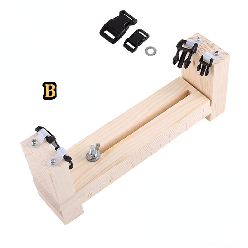 Plantilla DIY de paracord de madera maciza, fabricante de brazaletes herramienta para tejer, nudo trenzado, cuerda de paracaídas, Utensilios de costura, pulsera, dispositivo trenzado: Type B
