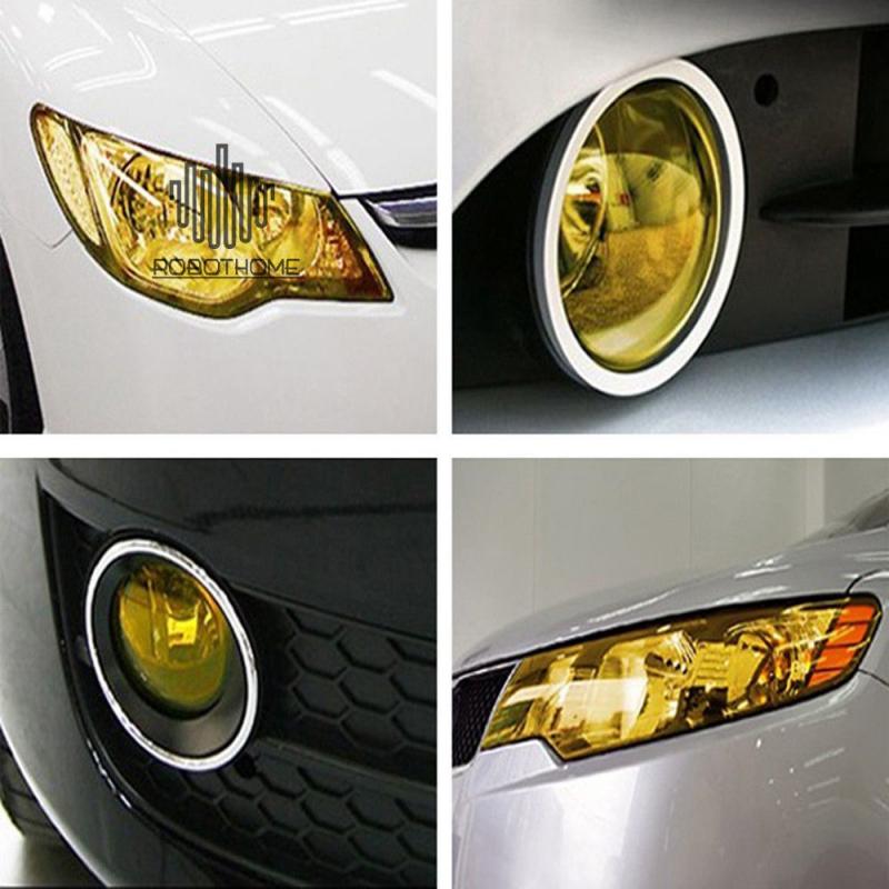 30*60 Cm Car Headlight Tint Sticker Car Stickers Koplamp Achterlicht Mistlamp 3 Layers Filmfiche Auto Products Car Accessories