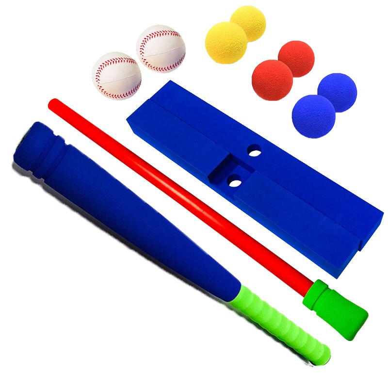 16/21in 2In1 Baseball Batting Set And Pitching Machine Golf Toy For Kids ToddlersTeeball Kit For Children Toddler Boys And Girls: Blue 8 balls / 16.5in