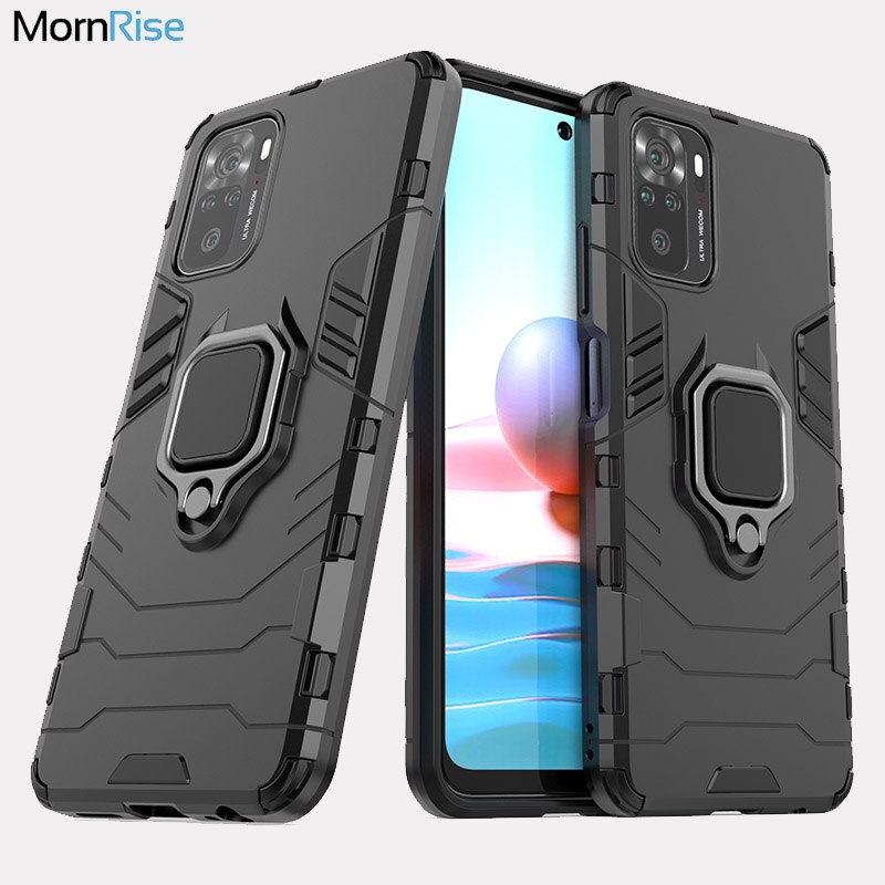 Voor Xiaomi Redmi Note 10 Pro Case Hybrid Robuuste Armor Kickstand Met Metalen Vinger Lus Shock Proof Cover Voor Redmi note 10 Gevallen