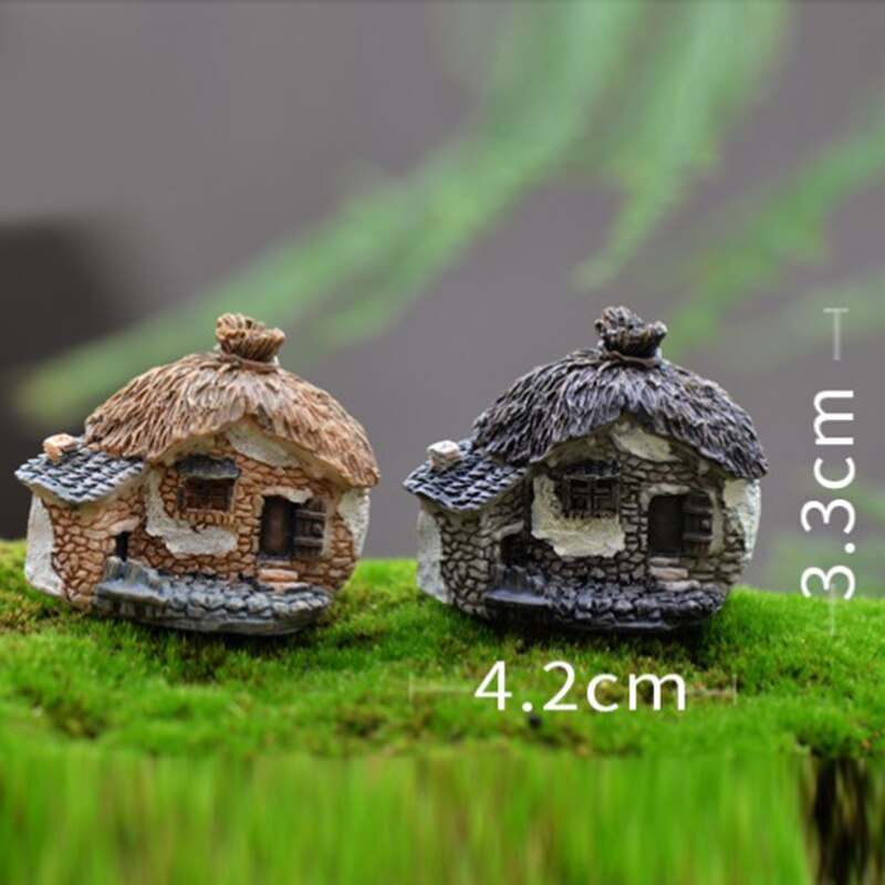 Micro Dorp Steen Huizen Miniatuur Tuinieren Landschap Diy Bonsai Ambachten Bureau Ornamenten Accessoires Voor Tuin Decor J