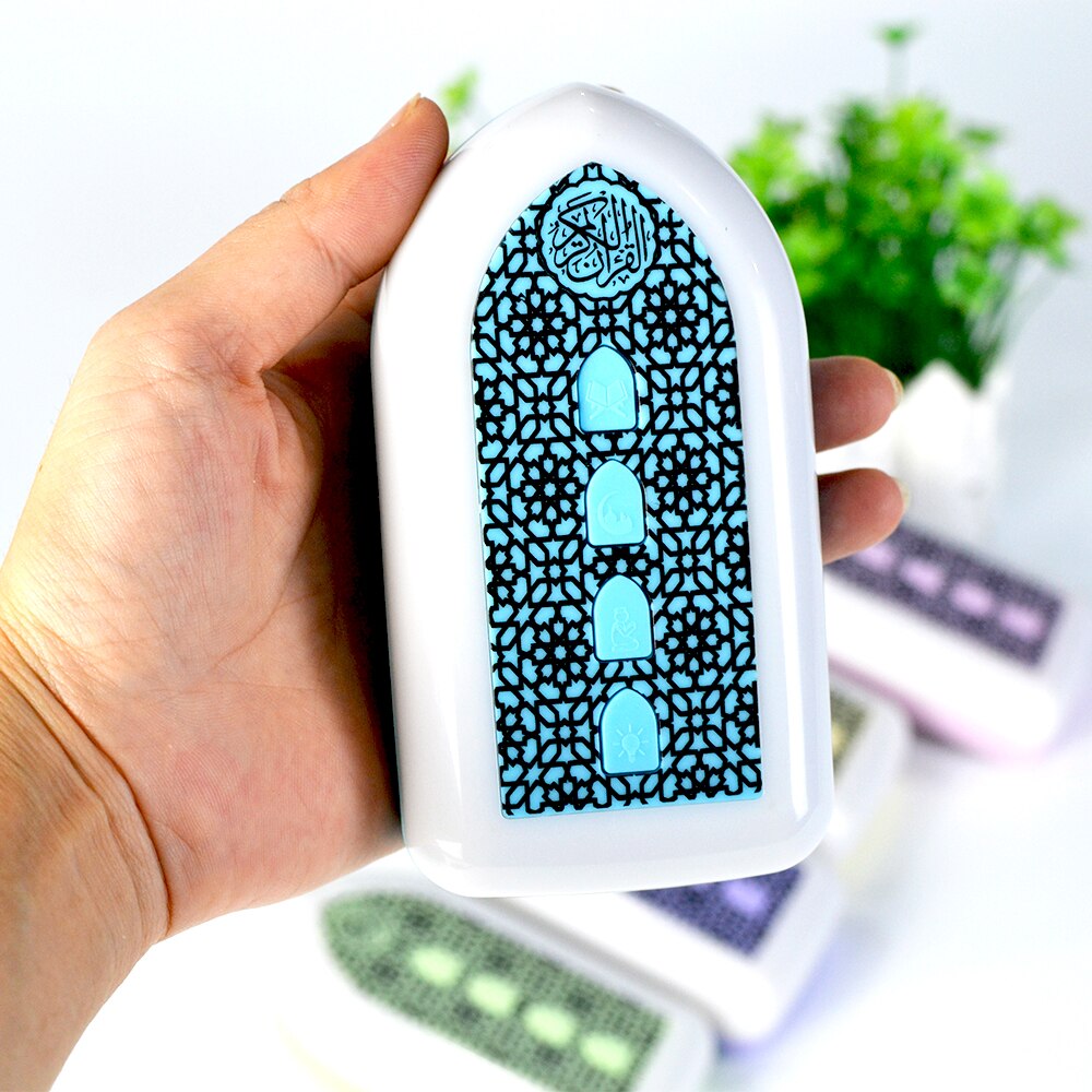 Plug In Quran Speaker Led Lamp Night Light Wall-Mounted Quran Player Key Control Zikr Ruqyah Muslim Islamic (Uk-Plug)