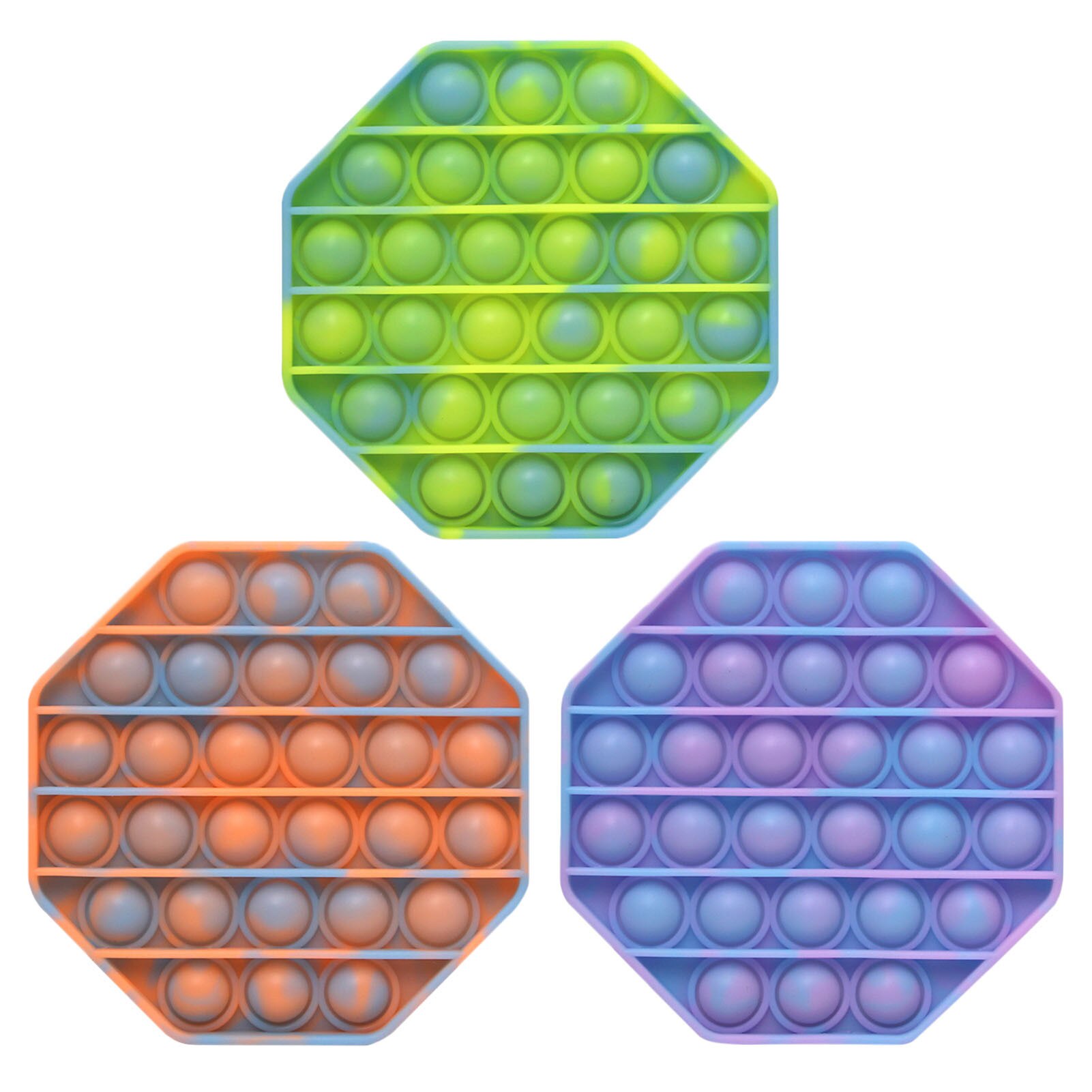 Unzip Toys Glow In The Dark Popit Bubble Sensory Toy Night Luminous Stress Reliver Toy Autism Needs Squishy Stress Reliever